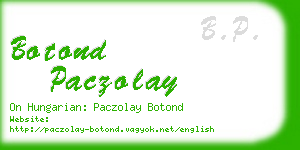 botond paczolay business card